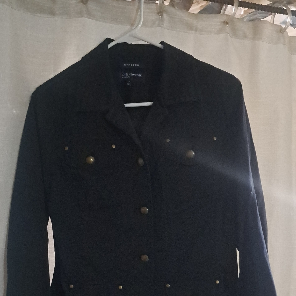 Jones New York Black Utility Jacket Timeless Style
